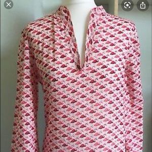 Tory Burch Flamingo’s Blouse/Tunic